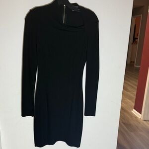 Helmut Lang size 4 Elegant Black Long Sleeve Dress